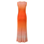 Gradient Striped Knitted Tank Dress Women's 2025 Summer New Fashion Slim Sleeveless Long Dresses 5250133 - Image 3