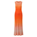 Gradient Striped Knitted Tank Dress Women's 2025 Summer New Fashion Slim Sleeveless Long Dresses 5250133 - Image 4