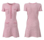 Pink Beading Slim Knitting Mini Dress Women's 2025 Pockets A-Line Sweet Girl New Fashion Design Dresses 5250103 - Image 2