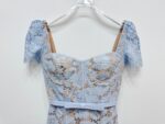 Blue Lace Form-fitting Fishtail Dress Women 2025 Summer New Fashion Elegant Slim Party Dresses 52510055 - Image 3