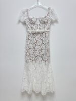 Blue Lace Form-fitting Fishtail Dress Women 2025 Summer New Fashion Elegant Slim Party Dresses 52510055 - Image 5