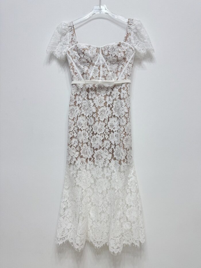 Blue Lace Form-fitting Fishtail Dress Women 2025 Summer New Fashion Elegant Slim Party Dresses 52510055 - Image 5