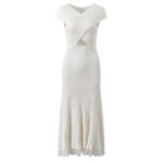 White Suspender Cross V-Neck Knitted Dress Women's 2025 Summer Elegant Lace Desses 5250100 - Image 3