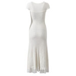 White Suspender Cross V-Neck Knitted Dress Women's 2025 Summer Elegant Lace Desses 5250100 - Image 4