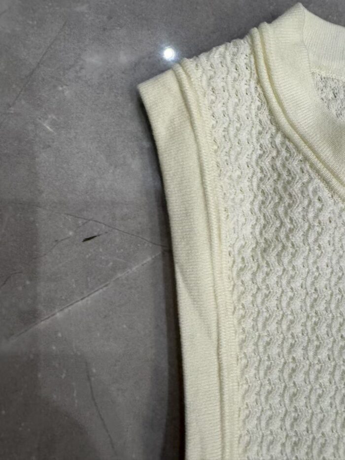 Ruffle Edge Knitted Mini Tank Dress Women's 2025 Summer New Fashion Sleeveless Slim Sweet Dress 5250124 - Image 5