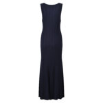 Navy blue sleeveless long Knitted Dress Women New 2024 Summer Slim Dresses 5240100 - Image 3