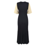 Newest Summer Unique Hot Knitted Dress Women Short Sleeve Single Row Button Slim Mermaid Dresses High Quality 5230191 - Image 5