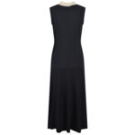 Black Sleeveless Knitted Long Dress Women 2024 Elegant Lace Elastic Slim Single Breasted Midi Dresses 5220338 - Image 3