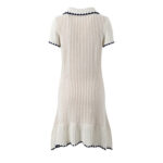 White Knitted Dress Women 2024 Summer New Style Elegant mini Dresses 5240114 - Image 3