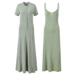 Green Hollow Out Knitting Long Dress Women 2025 New Fashion Elegant Short Sleeve Slim Floorr Length Dresses 5250084 - Image 5