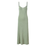 Green Hollow Out Knitting Long Dress Women 2025 New Fashion Elegant Short Sleeve Slim Floorr Length Dresses 5250084 - Image 4
