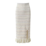 Hollow out Flower Knitted Skirt Set Women 2025 Summer New Vest top+ Slit High-waisted Skirt Two Piece Set 5250051 - Image 4