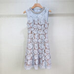 Lace Floral Mini Tank Dress Women2025 Summer New Arrive Round Neck Sleeveless Lady Street Dress 52510059 - Image 2