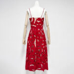 Red Sexy Hollow Out Strapless Dress Women Summer New Elegant Square Neck Sleeveless High Waist Long Dress Female - Image 3