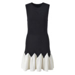 Black Knitted Mini Pleated Dress Women 2025 Summer New Elegant Sweet Lace Round Neck Sleeveless Dress 5250265 - Image 2