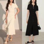 White Hollow Knitted Dress Women 2024 Summer Temperament Short Sleeve Elegant Slim Bodycon Party Dress 5240125