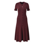 White Hollow Knitted Dress Women 2024 Summer Temperament Short Sleeve Elegant Slim Bodycon Party Dress 5240125 - Image 4