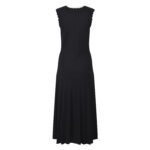 Black Crochet Flower Long Knitted Dress Women 2025 Early Spring New Elegant Sleeveless Slim Dress 5250014 - Image 3