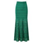 2025 summer new green slim slim temperament fashion round neck sleeveless vest top+skirt suit 5250164 - Image 7