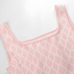 Women's Pink Geometric Jacquard Sleeveless Dress Autumn New Sweet Ladies Slim High-Waisted A-Line Short Robe 5240164 - Image 4