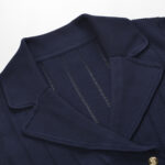 Dark Blue Knitting Long Dress Women Notched 2025 New Fashion Double Breasted Long Sleeve Slim Fishtail Robe 5250001 - Image 4