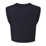 2025 summer new French retro denim pocket fashion versatile casual sleeveless short knitted vest top+short skirt 5250185 - Image 3