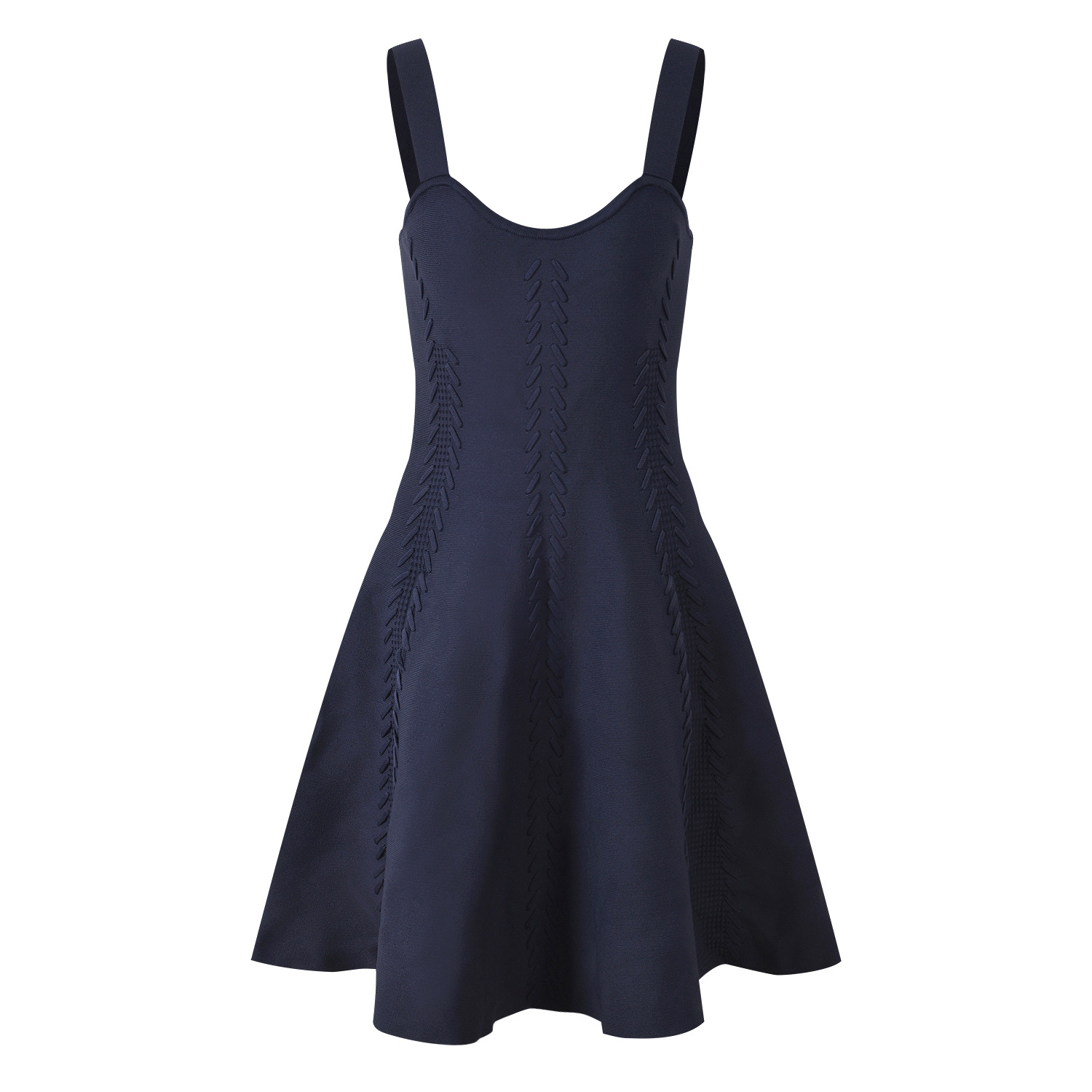 Blue Strap Design Knitted Dress Women's 2025 Summer New Elegant Vest Dress 5250181 - Image 7