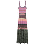 Women Vintage Knitted Dress Sleeveless Slim Fit French Brand Striped Elegant Party Fashion Dresses 520076 - Image 2