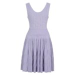 High-end New Short knited Dress Women's Summer Fashion Exquisite Design Sleeveless Vest Stitching Dress 5025100