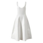 White Strap Design Knitted Long Dress Women's 2025 Summer New Elegant Vest Dress 5250263 - Image 5