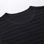 2025 autumn new lace rhinestone temperament elegant slim black round neck sleeveless long fishtail dress - Image 4