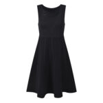 2025 autumn new French temperament black and white contrast round neck single-breasted knitted cardigan + vest skirt set - Image 4