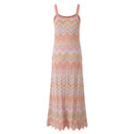 2025 autumn new wave pattern elegant slim fit long seaside vacation suspender dress - Image 3