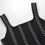 Black Stripes Knited Mini Dress Women 2025 Sleeveless A-Line Tank Dress 5240344 - Image 4