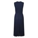 Dark Blue Knit Dress Women 2025 Spring Summer New Fashion  Elegant Sleeveless Single-Breasted Slim Robe Ladies 5250005 - Image 3