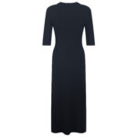 Temperament slim V-neck buttoned knitted mid-length skirt 2025 summer new knitted dress women's French style 5210499 - Image 3