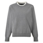 Grey Knitted Sweatshirt Women's Top 2025 Autumn New Fashion Long-sleeved Sweater 5240170 - Image 2