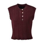 French Short Skirt Set Women's Round Neck Sleeveless Vest Short Knitted Top + Pleated Skirt 2024 New Early Autumn 5240126 - Image 2
