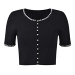 Black Knitted Tank Long Dress Women 2025 Autumn New Elegant Fashion Diamond-encrusted Dress 5250231 - Image 2