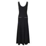 Black Knitted Tank Long Dress Women 2025 Autumn New Elegant Fashion Diamond-encrusted Dress 5250231 - Image 4