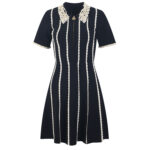 Elegant Party Dress Women's New Style Stitched Bra Chain Slim Knitted Dresses 5210344 - Image 2