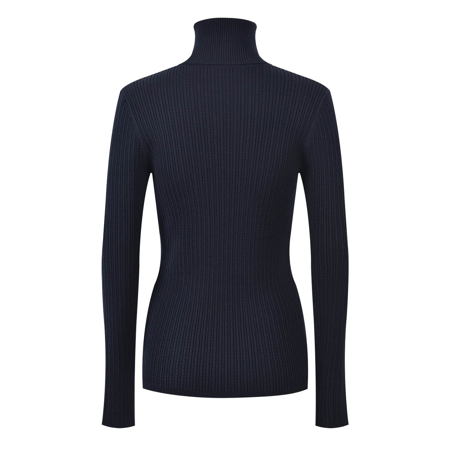 Women Turtleneck Sweater Simple Ribbed Slim Long Sleeve 2024 Early Autumn Female Knitted Bottoming Pullover 5240205 - Image 3