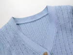 V-neck Elegance Dress Women's 2024 New Ruffle Edge Patchwork Knitted Fishtail Dresses 5240112 - Image 3