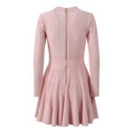2025 Autumn/Winter New Style French Chic Little Black Dress with V-neck, Metal Buckle, Slimming Waistline, Elegance and Grace, Long Sleeve - Image 3