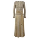 2025 Autumn-Winter New Model: Elegant, Stylish, Sleek, Slim-Fit, Round Neck, Faux Two-Piece, Includes Waist Chain, Knit Dress 5250335 - Image 2