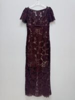 2025 Autumn-Winter New Model: Pure White Long-Sleeve V-Neck Lace Dress - Image 3