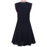 2025 Summer New Sleeveless Bow Thin Belt Contrast Knitted Skirt Women's Fashionable Waist Tight Fit Dress - Image 3
