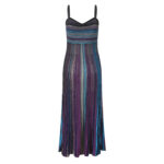 2025 Summer New Design Colorful Striped Folded Long Skirt with Stylish Style, Slimming and Skinny Strap Dress - Image 3