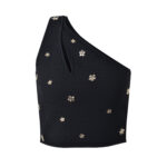 Small niche design floral pendant off shoulder tank top split high waisted skirt set 2024 summer new item - Image 2