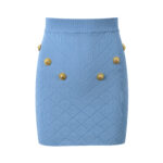 French style socialite elastic slimming set for summer 2025, new metal buckle vest+half skirt - Image 6